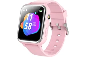 SEVGTAR Smartwatch für Kinder, Smartwatch für Kinder, Anrufe, Mode, Schule, SOS, MP3, Wecker, Uhr, Telefon, für Kinder, Geschenk 4 – 12 Jahre