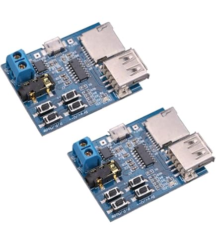 Modulo Riproduzione Vocale MP3 - Scheda Audio Con Amplificatore 5W, Controllo UART, Per Arduino - Foto 9