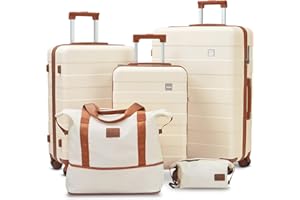 imiomo Carry on Bagage, 20 dans la Valise à Main avec Roues Spinner, Hardside 3PCS Set léger Bagage de Voyage de roulement avec Serrure TSA