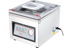 ‎VEVOR VEVOR Kammer-Vakuumierer 320 W Vakuumiergerät für feuchte Lebensmittel Fleisch Marinaden usw. kompakte Größe mit 32 cm Versiegelungslänge Anwendung in der privaten Küche und im gewerblichen Bereich