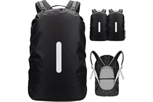 SHOCHX 2 Pack Waterproof Backpack Rain Cover with Reflective Strap (8-70L), 1 Adjustable Anti Slip Buckle Strap, Rainproof Snowproof for Hiking Camping Touring Cycling