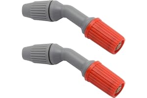 FUNNYTEK Juego de 2 boquillas de pulverización, repuesto de cono de herbicidas duraderas para riego y limpieza (boquilla en forma de ventilador)