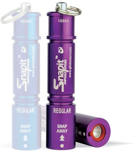 SnapIT Ampullenöffner Für Glasampullen 5–25 Ml – Rot, Leicht, Zerlegbar – Sicherer Schutz Vor Schnittverletzungen