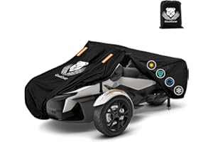 ClawsCover Can-Am Spyder Cover Waterproof Outdoor,Heavy Duty Anti-Fade Tear-Proof Polyester,Compatible with 2010-2024 Can-Am Spyder RT/RT Limited/RT SEA-to-Sky-111.5Lx61.2Wx57.6H Inch