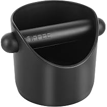 Knock Box per caffè, Box per percussioni per espresso, Contenitore per fondi di caffè in acciaio inossidabile con anello in gomma antirumore, Pattumiera per rifiuti da appoggio base antiscivolo B