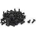 Sourcingmap M3 X 10mm Metric Hex Socket Countersunk Head Screw Bolts Black 100PCS