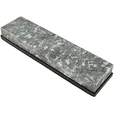 Alnicov Sharpening Stone Kitchen Sharpener, Collectible Item, 10000 Grit, Natural Emerald, with Two Non-Slip Silica Gel Bases