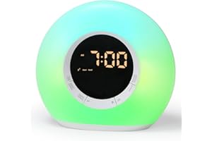 ‎IHOO iHoo All-in-One Wecker mit Sound Machine, Touch Control Nachtlicht, zwei Alarme, 10 weiße Geräusche, Snooze und Sleep Timer, ideal für Erwachsene, Jugendliche und Kinder