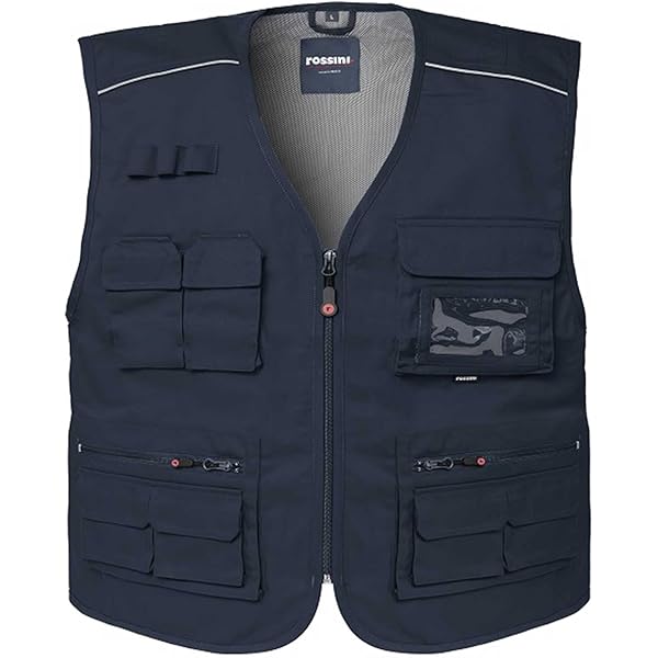 Gilet Da Lavoro Uomo Multitasche - Leggero In Cotone E Poliestere Per Magazzinieri - Foto 3