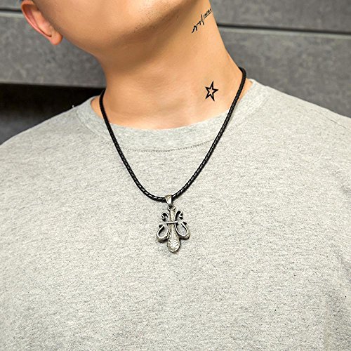 Aoligei-Mode-accessoires-Europe-et-ltats-Unis-bijoux-Scout-alliage-Collier-Fleur-Mtalique-ornements-simples-hommes