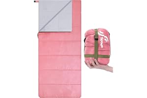 Sportneer śpiwór letni, przenośny, lekki, wodoszczelny, z workiem kompresyjnym, na kemping, wędrówki, podróże