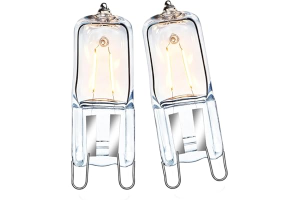 GMY Ampoule de Four 40w 300 Degré G9 Pour Four Whirlpool/Electrolux/Neff/AEG/Bosch Halogène 230V Blanc Oven Chaud Résistante à 2 Pièces