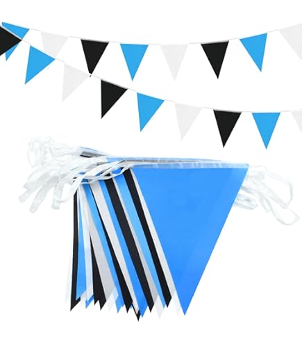 Bandierine A Scacchi Bianco E Nero - 10 Metri, 38 Pezzi, Per Feste E Decorazioni - Foto 9