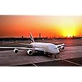 VVWV® Airbus A380 Aircrafts Airbus Model Airplane Aircraft Wall Poster (18 x 12 Inches, Matt Paper, Multicolor)