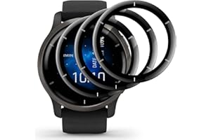 pehael [3 Stück] Panzer Schutz Glas für Garmin Venu 2 Folie, 9H Härte, 3D Full Cover schutzglas, Anti-Kratzen, Anti-Öl, Keine-Blasenfrei, Wasserdichtes Tempered Glas Displayschutz.