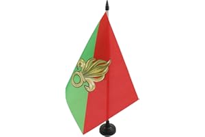 AZ FLAG Drapeau de Table France Légion étrangère 21x14cm - Petit Drapeaux DE Bureau armée française 14 x 21 cm