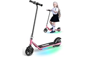 iScooter Kids Electric Scooter, Electric Scooter for Children 6-12, 9/15KM Max Range, 16KM/H Top Speed, Dual Braking Modes, 70KG Max Load, Gift for Boys Girls