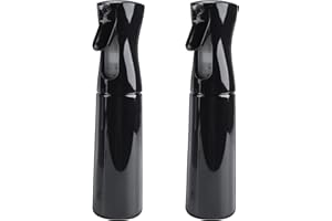 GGTTNRT 2 Stück Spray Bottle, 300ml Sprühflasche, Sprühflaschen Kontinuierliche Ultra Fine, Sprühflasche Haare, Wassersprühflasche, for Haare, Pflanzen, Friseursalon (Schwarz-2Stück)
