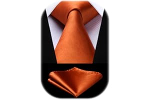 HISDERN Corbatas de Hombre Modernas Corbata Extra Larga Conjunto Corbata y Pañuelo Originales de Boda Fiesta 160 cm