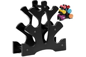 SWRCEYJH Hantel Ständer Klein Hantelbaum Hantel Rack Hantelständer kurzhantel Ständer Hantelhalterung Gym Hantelablage Gymnastikhantelbaum Für 6 Gymnastikhanteln Bis 8Kg Belastbar (klein)