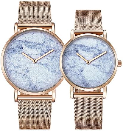 Ruanyi Round Dial Alloy Gold Case Fashion Couple Watch Men &amp; Women Lover Quartz Watches with Stainless Steel Band ( SKU : Wa0721c )
