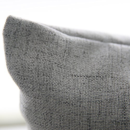 Deconovo 4er Pack zum Sparpreis Leinen Optik Kissenhülle, Kissenbezüge, Sofa Dekokissen, Cushion Cover, 40×40 cm, Grau, 4er set - 4