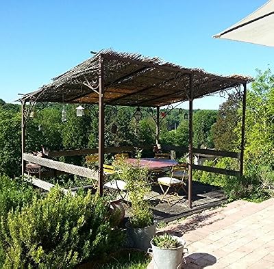 Easywind Pergola autoportante Andalouse, fer forgé rouille, 12 m²