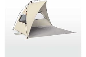 FOXCUP 231311 Marron clair Terra Nation Harekohu Plus 'House Cloud' 2 personne Tente de soleil de plage Pop Up
