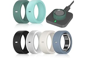 ZOOROO 6 Pack Rings Cover Compatible with Oura Ring Gen 4/Oura Gen 3/Ultrahuman Ring Air, Surport Charging with Cover on, Anti-Scratch Elastic Silicone Rings Protector Case for Men Women Working Out Gym