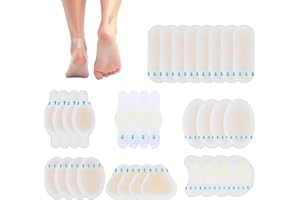 simarro 32 szt. bandaży blistrowych, bandaż hydrokoloidowy, bandaż na stopy, wodoodporne uszczelnione żelowe blistery, zestaw różnorodnych ochraniaczy na palce, zapobieganie powstawaniu pęcherzy