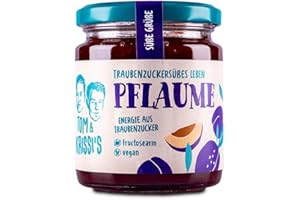 Tom & Krissi's Fruchtaufstrich, 250g - fructosearmer Brotaufstrich, vegan (Pflaume)