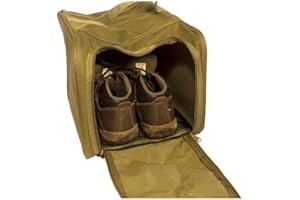 Farm Cottage Brands Durable 100% waterproof nylon fabric Walking/Hiking Boot Bag/Shoes Carrier, 24cm x 26cm x 36cm. Full length zip, external pocket, folds flat, green