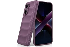 BonYonka - Carcasa para Xiaomi Poco X7 Pro 5G, funda de silicona líquida con forro de microfibra antiarañazos de fibra y protección para cámara, color morado