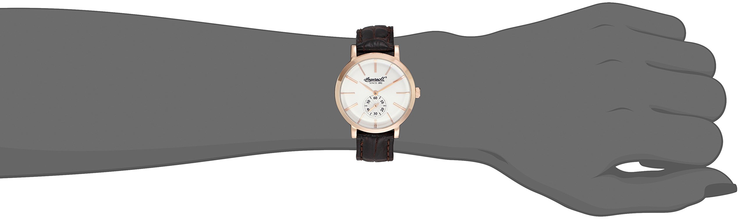 Ingersoll Springfield INQ025WHRS Damen-Armbanduhr, analoges Display, Japanisches Quarzuhrwerk, Braun – Bild 3