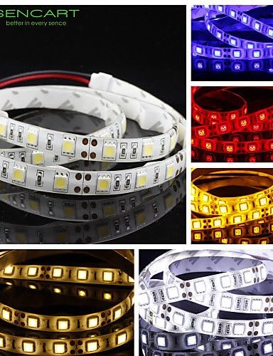 XUEQIANG 15W 60x5050SMD Warm White Cool White Cuttable/Suitable for Vehicles/Self-adhesive DC12V blue