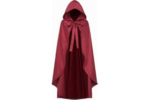 Regenboog Girls Velvet Little Red Riding Hood Cape,Red Velvet Cape for Girls,Halloween Costume for Women,Cosplay Fancy Cape