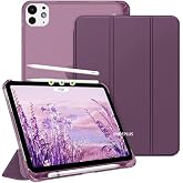 UnDePlus iPad Pro 13in&ccedil; M4/M5 ile uyumlu Kılıf Flip Cover Kalem B&ouml;lmeli PC Case 2024/2025 Mor