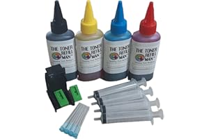 GENERIC Ink Cartridge Refill With Tools For HP 304,HP304 XL 4 x 100ml Ink Bottles Black And Colour
