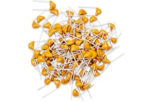 Innfeeltech 100pcs 50V 100nF monolithisches keramisches Kondensator-gelbes elektronisches Zubehör für Computer und Telefon