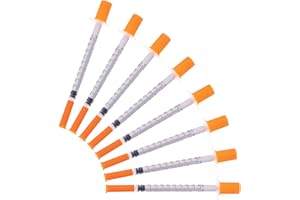 ZVF 1ml 0.33x8mm Plastic Multiple Uses Measuring Tools, Individually Wrapped (20 Pack)