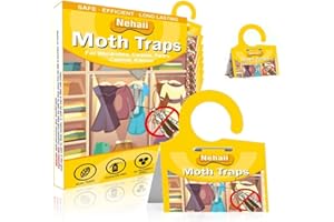 Nehaii Moth Traps 7 Pack, Clothes & Carpet Pheromone Traps Moth Repellent for Wardrobes, House
