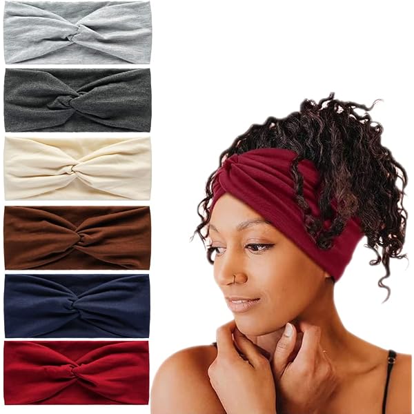 Stirnband Damen, 6er Set – Breit, Elastisch, Rutschfest, Für Sport, Yoga & Alltag, Bunte Farben