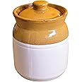 Kunhar Ceramic Multipurpose Jar - 1000 Ml, 1 Piece, White Espresso