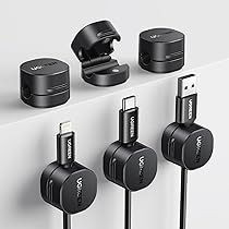 LINKINNO 40 Supporti Autoadesivi Per Cavi: Clip E Morsetti Per Gestione Cavi Su Scrivania, Fascette In Velcro Per Cavo HDMI, USB, Ricarica