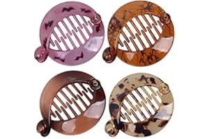 XUMIN 4 pezzi durevoli clip a banana in resina clip a coda di pesce bordi arrotondati capelli pettini artigli impugnature a forma di pesce morsetto per capelli mollette per ragazze (colore casuale)