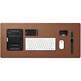 Spigen Regnum B&uuml;y&uuml;k Boy 90x40cm Mouse Pad Vegan Deri LD302 Kahverengi - APP04763 (Spigen TR Garantili)