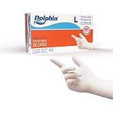 Kullan At Market Dolphin Beyaz Lateks Eldiven Pudrasız (L) 100'l&uuml; Paket