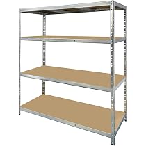 Étagère Métal Modulable Pour Garage & Atelier – 180x150x40 Cm, Charge 250 Kg Par Plateau - 4