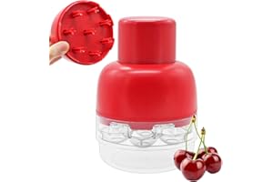 Aleker Cherry Pitter,Food Grade Plastic Cherry Stoner,Portable Stone Remover Pip Remover,Olive Pitter, Cherry Destoner,Easy Squeeze Tool with Grip 8 Cherries for Kids and Jam Making