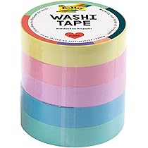 Ruban Adhésif En Papier "Washi" 15mmx10m, Set De 4 Pièces - Minimalism (Blister